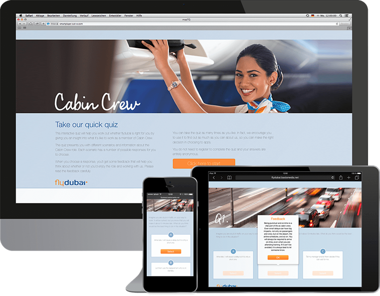 Situational Judgement Test flydubai auf Smartphone PC und Tablet