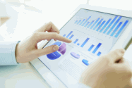 Finance - Tablet displaying data