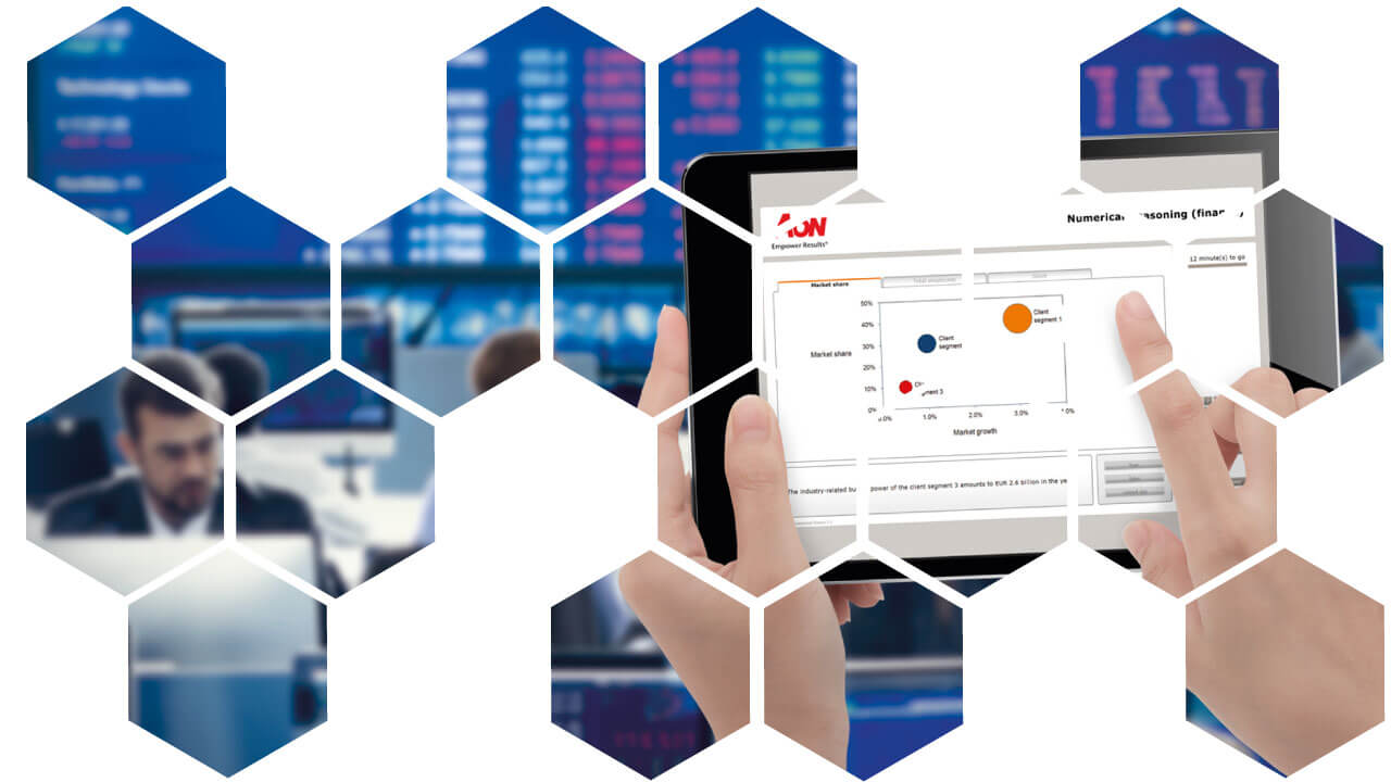 Online Assessment für Finanzbranche auf Tablet